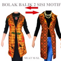 Outer gamis Batik Jas Bolero Cardigan Rompi Panjang A191a