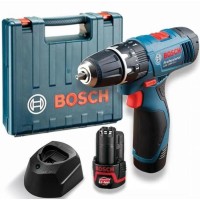 Mesin Bor Tembok Obeng Elektrik 2 Baterai Bosch GSB 1080 2 Li