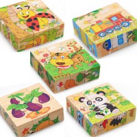 Jual 6 in 1 3D Jigsaw Puzzle Block ( mainan kayu ) Murah