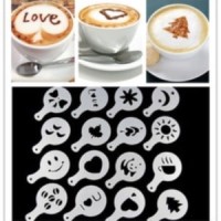 Jual GROSIR MURAH coffee latte art tools, cetakan kopi,cappucino,alat bari Murah