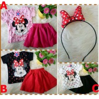 Jual Baju Bayi Perempuan Setelan Rok + Bando - Minnie Hope Murah