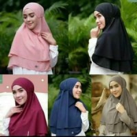 Jual Instan Hijab Double Layer Bergo Maryam / Bergo Maryam 2 Layer Hijab In Murah