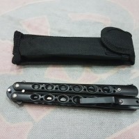 PISAU LIPAT BALISONG P613 hitam pisau outdoor T0210