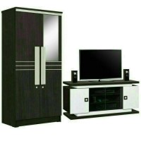 PAKET HEMAT GRAVER LEMARI PAKAIAN DAN MEJA TV FREE ONGKIR