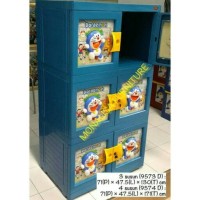 LACI / LEMARI PLASTIK / LEMARI PAKAIAN NAIBA SUSUN 3 DORAEMON