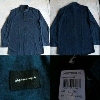 Baju Kemeja Quiksilver Happy Shirt Navy Blue Washed LS Original