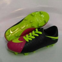 sepatu bola anak nike hypervenom hitam pink ukuran 36&37