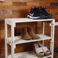Rak sepatu kayu serbaguna