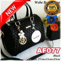TAS RAJUT TAS WEBE ferragamo tas fossiL tas wanita tas batam 077 BLACK