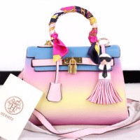 Tas wanita Hermes Kelly Rainbow Bags 8470