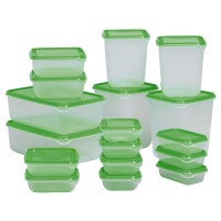 Jual Ikea Pruta Tempat Makanan Bekal Wadah Penyimpanan 1 set 17 Plastik Murah