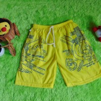 celana pendek anak TK SD skaters kuning