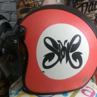 Helm Band Rock Retro/klasik/bogo Kulit Unik Kaca Bubble halfface SNI