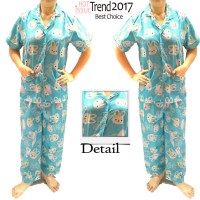 setelan baju tidur remaja celana panjang dengan motif hello kitty