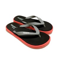 Jual Sandal Fipper Wide Black Peach Grey Murah