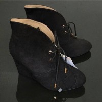sepatu boots wanita hitam fashion pesta party zara shoes original 100%