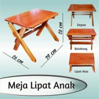 Meja lipat belajar,ngaji,laptop dari kayu mahoni