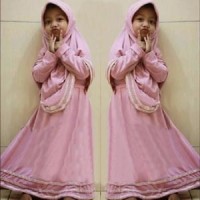 BAJU MUSLIM ANAK PINK CANTIK