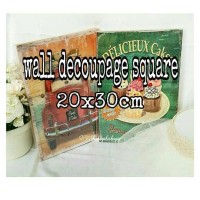 Jual hiasan dinding 20x30 unik cafe kayu wall home decor decoupage vintage Murah