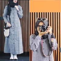 HARGA PROMO !! baju atasan kemeja top tunik wanita lengan panjang -