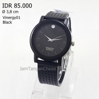 JAM TANGAN VINERGY HITAM PUTIH COUPLE COWOK CEWEK