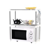Microwave Oven Stainless Steel Shelf Storage Rack - Rak Penyimpanan