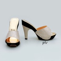 Jual SEPATU CEWE CANTIK MURAH PUMP SHOES TOE HIGH HEELS PESTA DA14 GOLD TE Murah