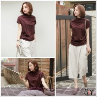 BAJU WANITA BIG SIZE MURAH BIG MONIQUE BLOUSE SPANDEX RAYON FIT TO XL