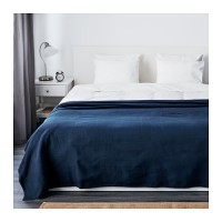 Harga Grosir Ikea Indira Penutup Tempat Tidur Katun Biru Tua 250x250c