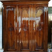 Jual Lemari pakaian 3pintu kayu jati model swing Murah