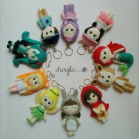 Jual Gantungan Kunci Flanel Karakter Murah