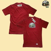 kaos LEAF / kaos maroon / tshirt pria / kaos simple
