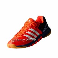 Sepatu adidas quickforce 7 Orange Navy Badminton Bulutangkis Shoes Ori