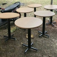 meja bulat diameter 60cm cafe resto rumah makan modern minimalis