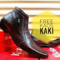 Jual Sepatu Pantofel Zippers Rajut Kickers Kulit Asli Pria Wanita Murah