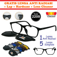Jual Frame Kacamata Korea Minus Clip On 5 Lensa Anti Radiasi Polarized Rybn Murah