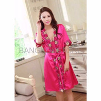 TERMURAH Baju Tidur Kimono Wanita Satin Kimono Bride Pengantin Pernik