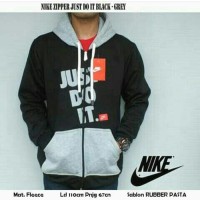 Jaket Nike Just Do It Hitam abu bukan parasut parka
