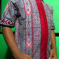 Kemeja Batik Gorga Batak Hitam BG3