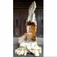 Furniture Akar Kayu Jati Solid Gembol Meja Telepon Mdl Jerapah (D.84)