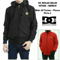 JAKET DC ORIGINAL BOLAK BALIK BLACK MAROON HARGA GROSIR