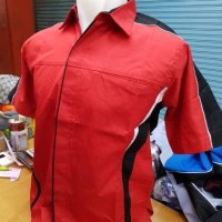 kemeja Drill american warna merah
