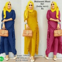 7244 maharani maxi set/stelan muslim/stelan wanita grosir/baju muslim