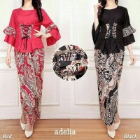 Stelan kebaya adelia/kebaya wisuda modern/kebaya modern/kebaya grosir