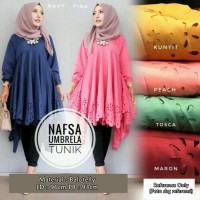 Nafsa Umbrella Tunik / Tunic / Blouse / Midi Dress / Top Hijab Kemeja