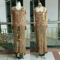 Kebaya modern panjang semata kaki kerah sunda + inner