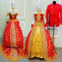 BAJU KEBAYA PENGANTIN MODERN / KEBAYA PUTIH PENGANTIN / MODEL KEBAYA M