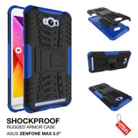 CASING HP ASUS ZENFONE MAX RUGG ANTI SHOCK ARMOR HARD SOFT BIRU