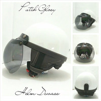 Helm Bogo Chip Retro Klasik-Warna Putih Glosi-New Arrival