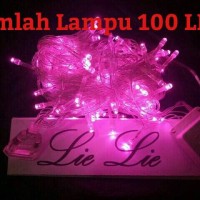 Jual lampu natal led twinkle lurus tumblr hias warna pink Murah